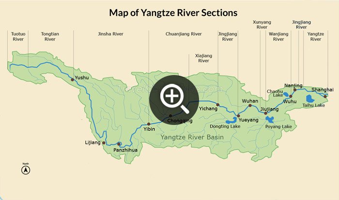 China Yangtze River Map
