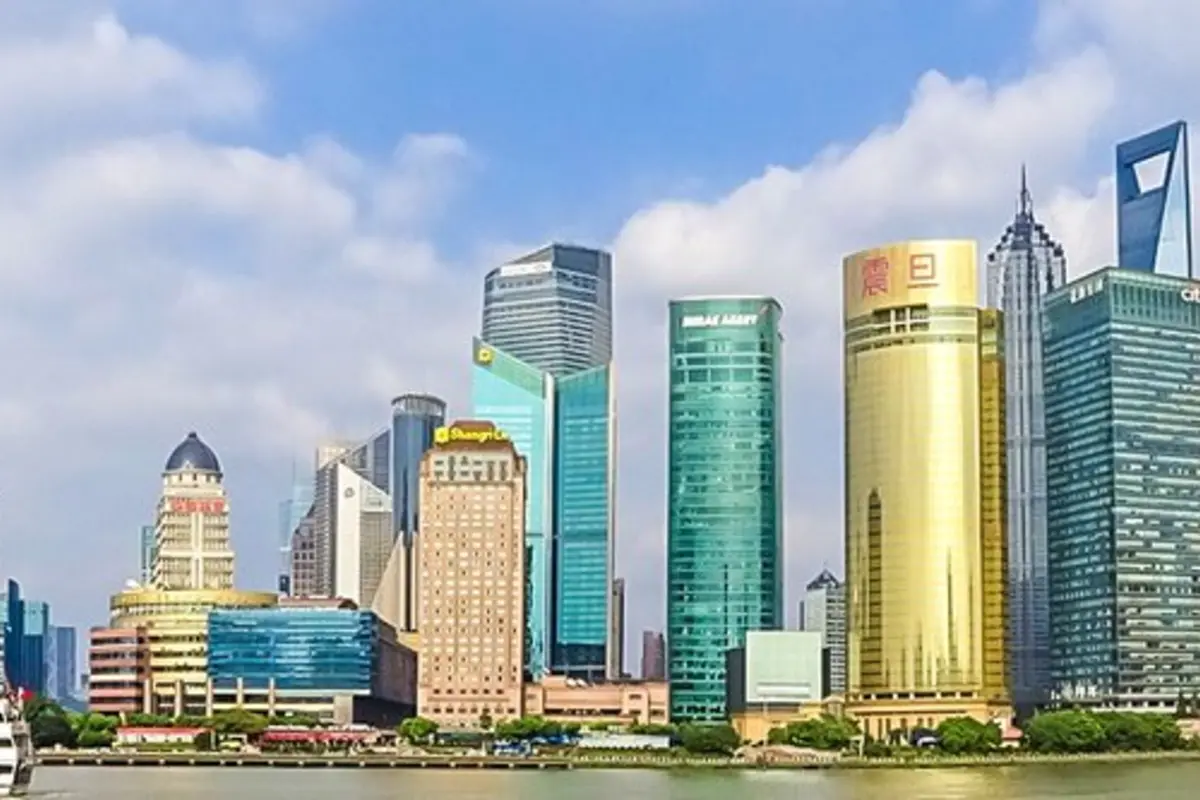 Shanghai skyline on arrival from Xi’an
