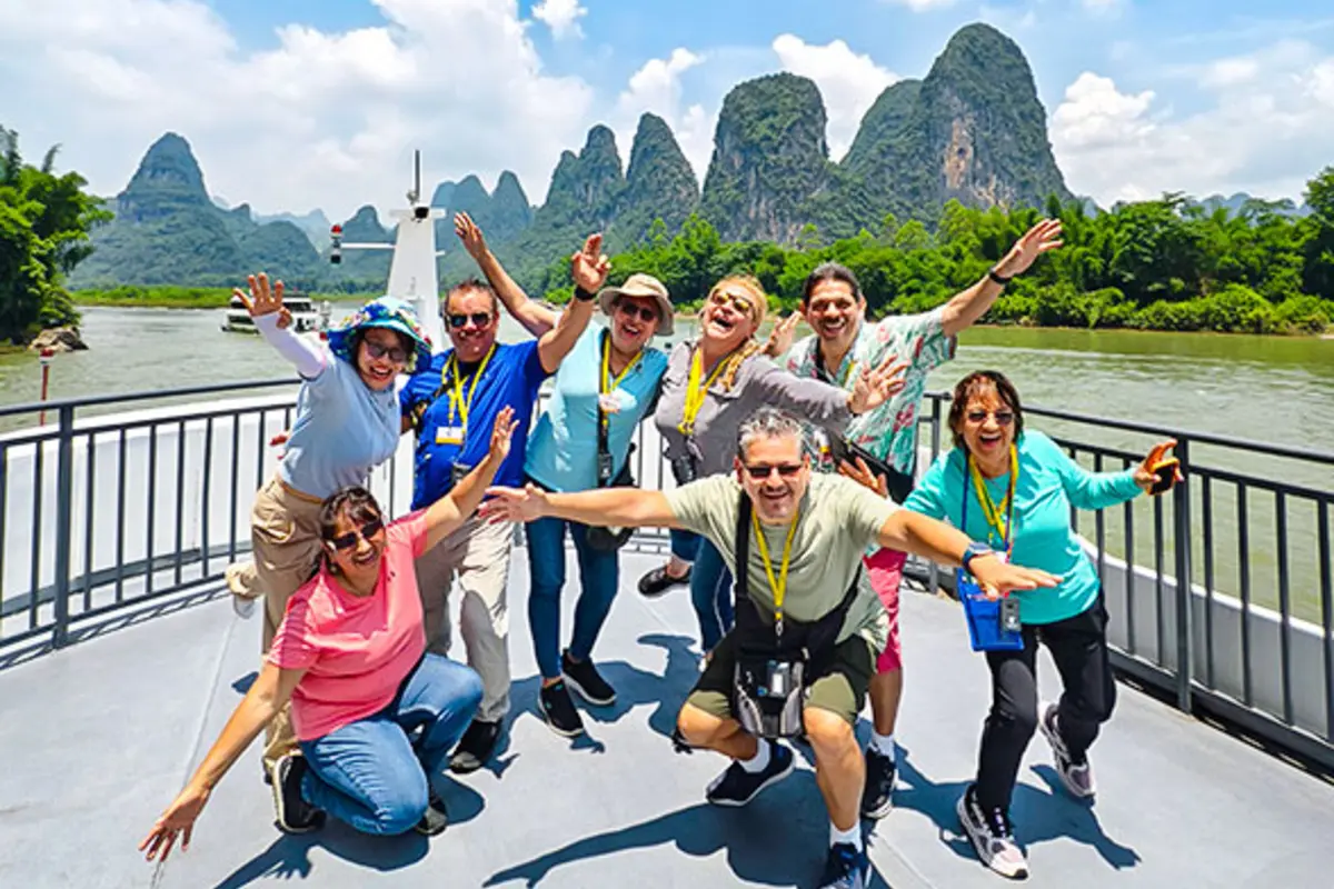 Guilin karst scenery before the flight to Shanghai