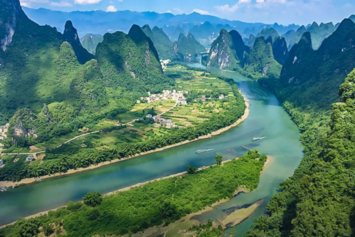Guilin karst landscape on arrival from Xi’an