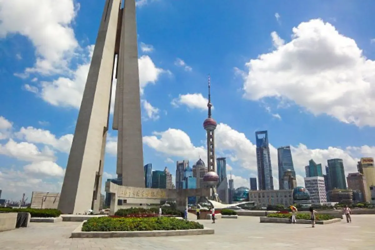 Shanghai skyline before departure