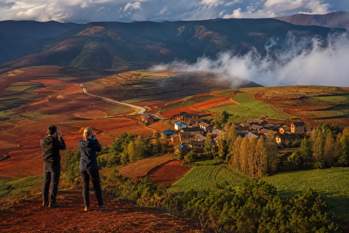 Patchwork farmland at Dongchuan Red Land