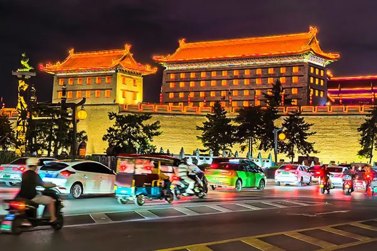 Xi’an city scene on the return downtown