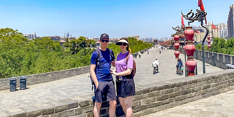 City Wall in Hot June with Intense Sunshine