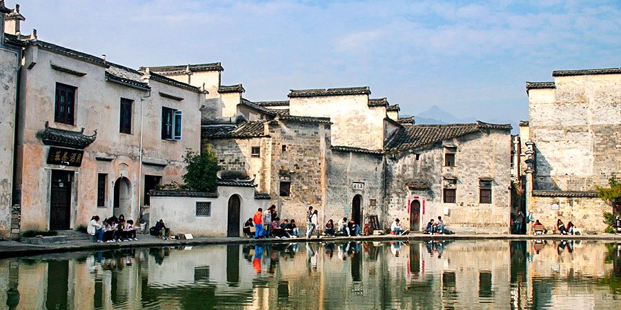Traditional Residences on Overcast Day