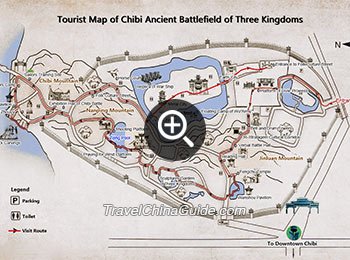Tourist Map of Chibi Ancient Battlefield of Three Kingdoms