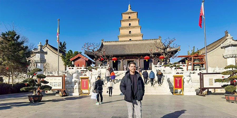 Quiet Giant Wild Goose Pagoda in December