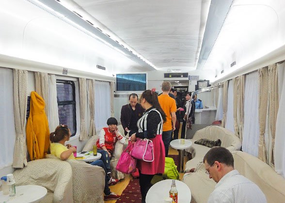 Enjoy a Meal in the Dining Car