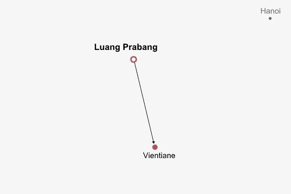 Luxury Laos Tour Itinerary Map Luxury Laos Tour Itinerary Map