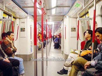 In the subway, Hong Kong MTR