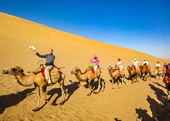 Riding the Camels at Echoing-Sand Mountain