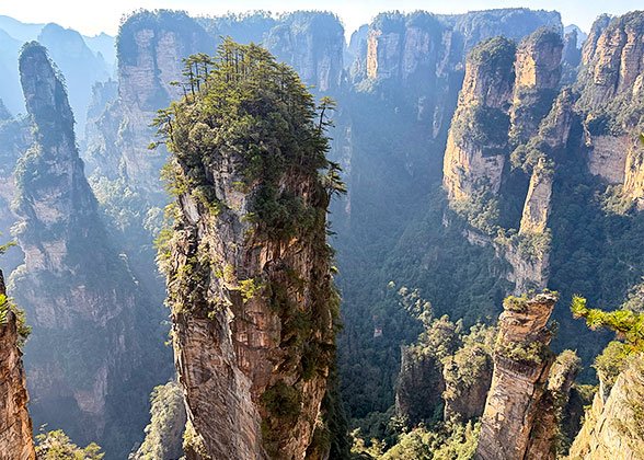 Sandstone peaks in Zhangjiajie National Forest Park