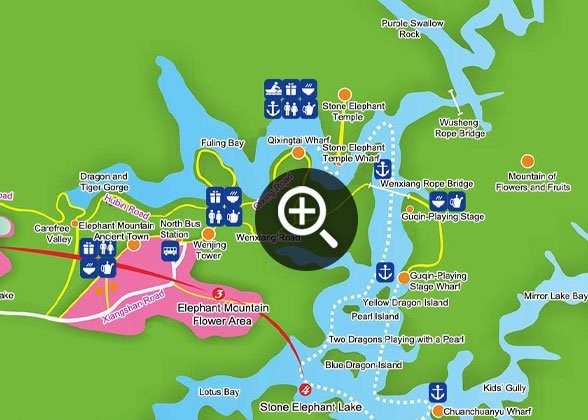 Map of Chengdu Stone Elephant Lake