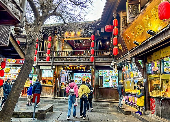 Local Food Street in Chengdu Local Food Street in Chengdu