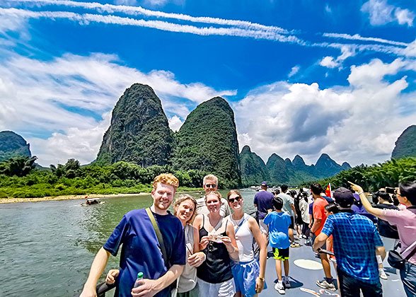Our Guests on Li River Cruise Our Guests on Li River Cruise
