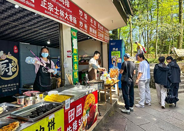 Food Stalls at Tianzi Mountain