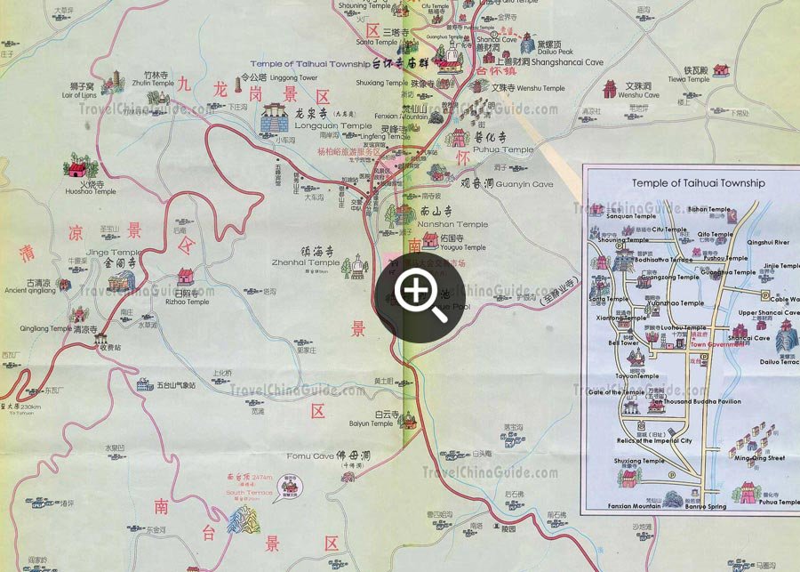 Map of Mount Wutai