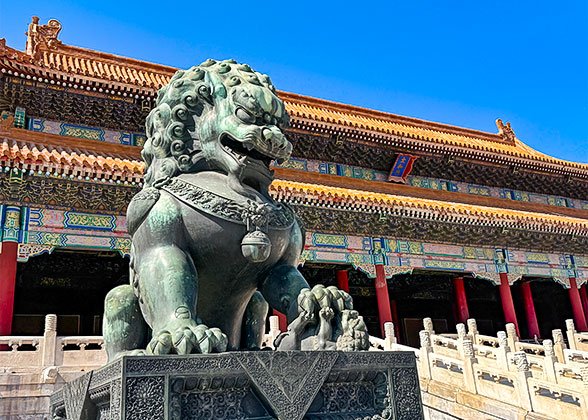Iconic Lion at Supreme Harmony Gate
