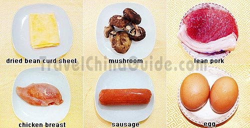Ingredients of Hot and Sour Soup