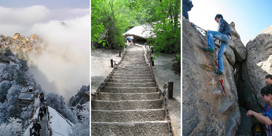 Dangerous Passes on Huashan Mountain Dangerous Passes on Huashan Mountain