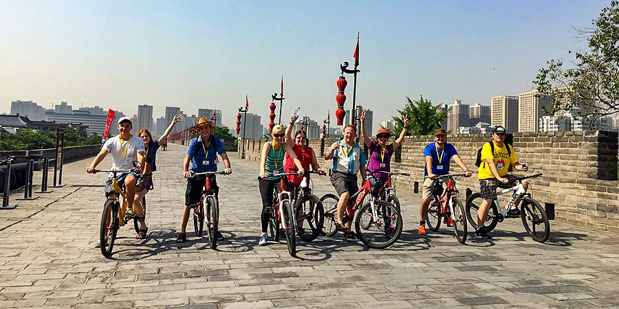 Cycling on Xi'an City Wall
