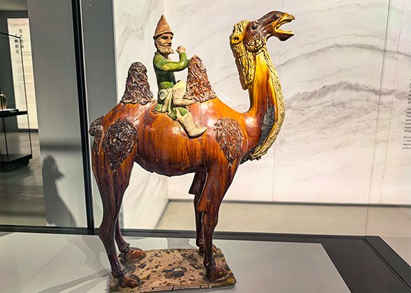 Polychrome Glazed Pottery Camel