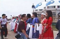 Mongolians Bidding Farewell to Guests