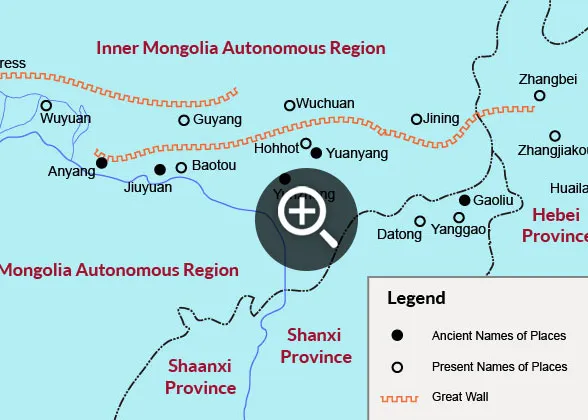 Zhao State Northern Great Wall Map