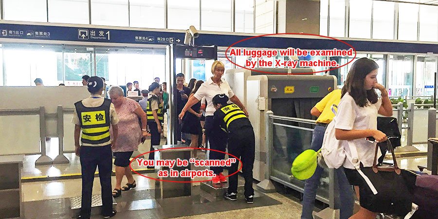 Security Check at the Railway Station