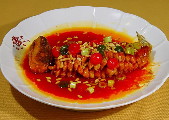 Sweet and Sour Fish in the Shape of a Squirrel, Sichuan Restaurant