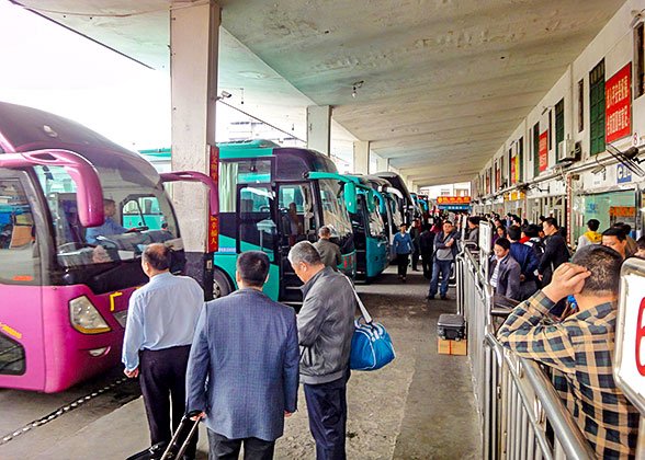 Long-distance Bus to Yangshuo