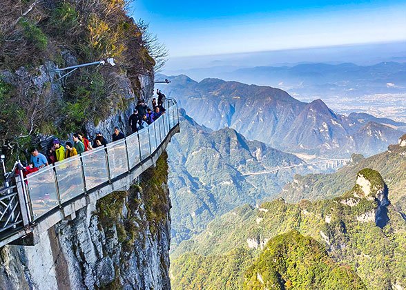 Glass Skywalk at the Tianmen Mountain Glass Skywalk at the Tianmen Mountain