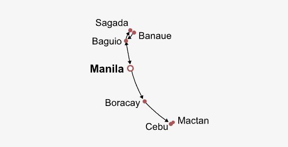 Philippines Heritage Tour Itinerary Map