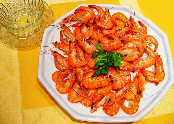 Steamed Shrimps