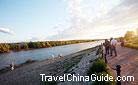 Erqis River is the only one flows towards the west, discharging itself into the Arctic Ocean