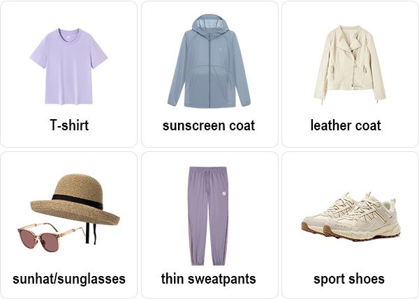 Clothes for Inner Mongolia in June