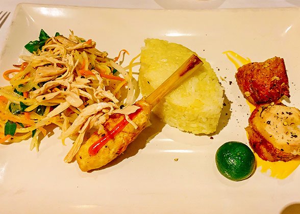 Local Snack - Mango Salad with Fried Fish