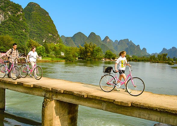bicycle riding in Yangshuo
