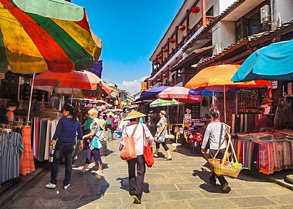 West Street in Yangshuo West Street in Yangshuo