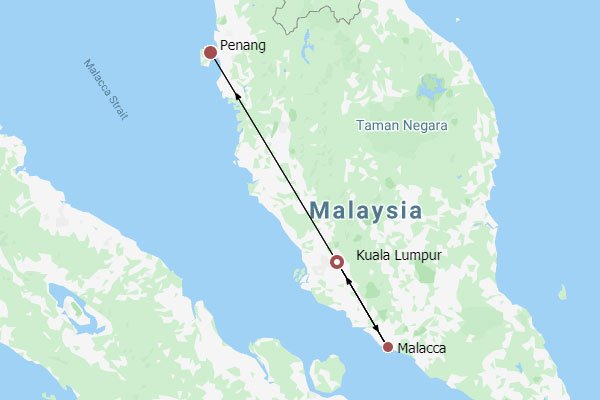 Best Malaysia Tour Itinerary Map Best Malaysia Tour Itinerary Map