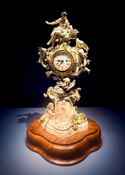 Angel Porcelain Clock