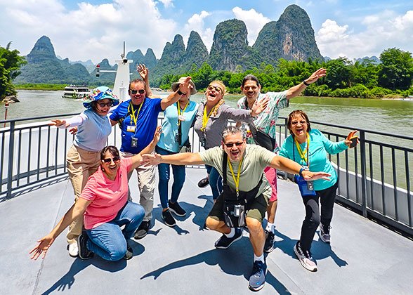 Our Guests on Li River Cruise Our Guests on Li River Cruise