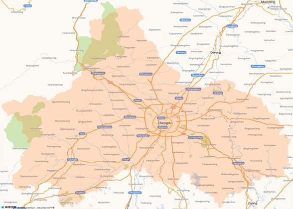 Chengdu map