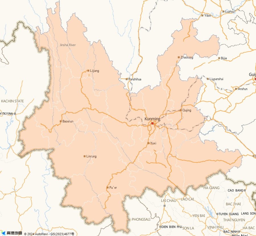 Yunnan Tourist Map