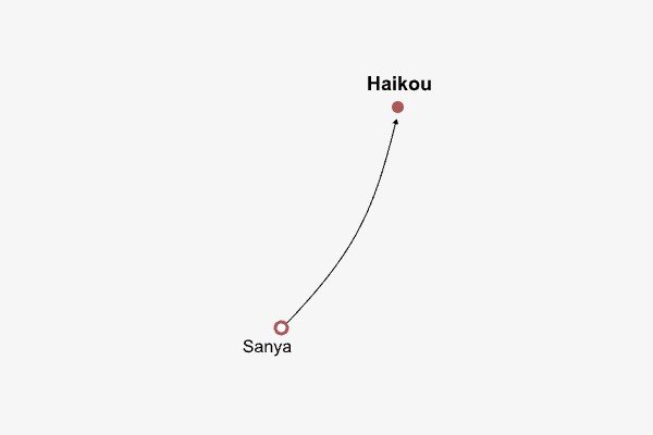 Best Sanya & Haikou Tour Itinerary Map