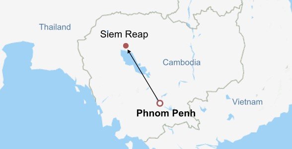 First-timers to Cambodia Itinerary Map