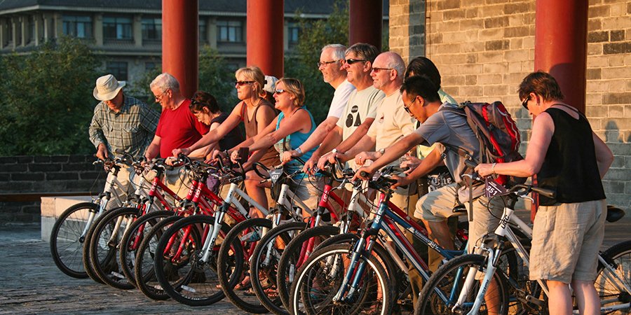 Cycling on Xian City Wall