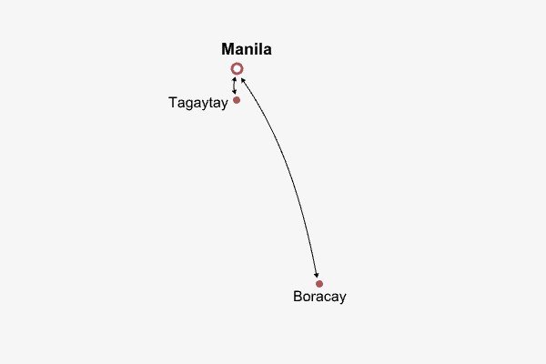 Classic Philippines Tour Itinerary Map Classic Philippines Tour Itinerary Map