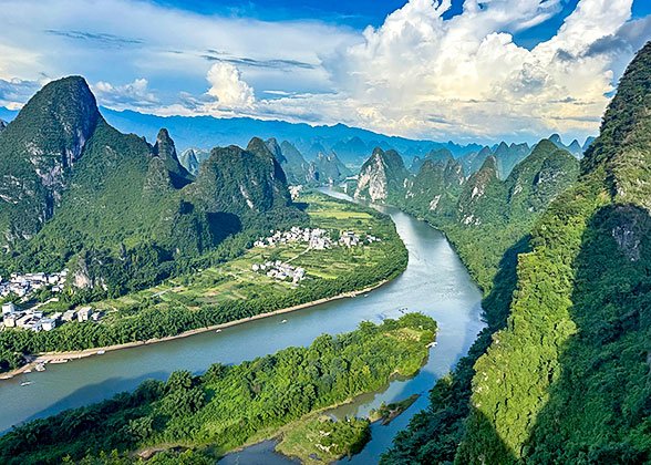 The Panoramic View of Li River The Panoramic View of Li River