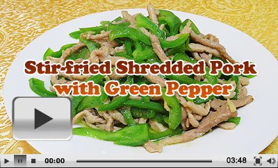 Stir-fried Shredded Pork with Green Pepper